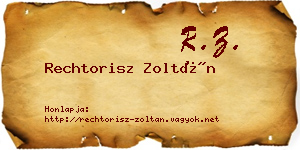 Rechtorisz Zoltán névjegykártya